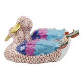 Monumental Herend Porcelain Figurine of 2 Ducks