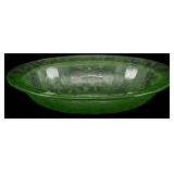Vtg Floral Uranium Depression Glass Bowl