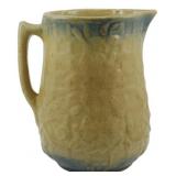 Antique Yellow Ware Stoneware Pitcher 8"