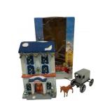 Dickensville "Bank" w/ Horse & Carriage w/ Box