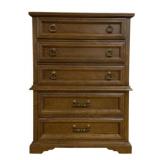 Bassett 5 Drawer Chest of Drawers - 49 x 36 x 18