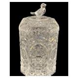 Hofbauer "The Byrdes" Crystal Biscuit Jar