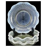4 Anchor Hocking Moonstone Opalescent Bowls