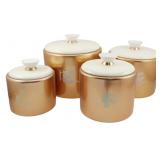 Vtg Mirro 4pc Copper Tone Canister Set 8"