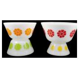 Vintage Federal 4pc Daisy Bowl Set 4"x8"
