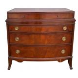 Bow Front 2 Over 3 Drawer Mahogany Chest