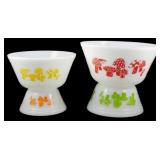Vtg Federal 4pc Mushroom Bowl Set 4"x8"