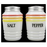 Hazel Atlas Pr Range Salt & Pepper Shakers