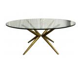 Mid-Century Glass Top Cocktail Table