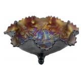 Fenton Amethyst Wishbone Carnival Glass Bowl