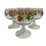 4 Franciscan Desert Rose Stem Glasses - 5.25"
