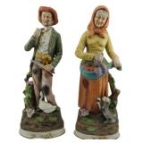 Pair Vintage HOMCO Figurines 13"