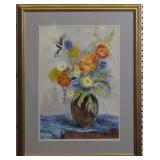 Original Watercolor Still Life with Flowers