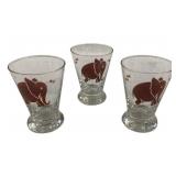 Vtg Federal Glass Pink Elephant Barware