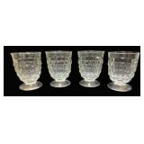 4 Clear Crystal 10oz White Hall Tumblers