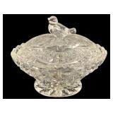 Hofbauer "The Byrdes" Crystal Lidded Candy Dish