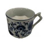 Blue Onion Mustache Mug - 3.5" Tall