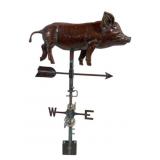 Copper Pig Weathervane - 30 x 21.5 x 10.5