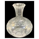 Press Cut Glass Water Bottle - 7.5" Tall
