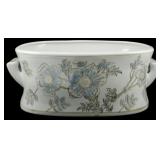 Blue Flower Decorated Planter 6"x13"x9"