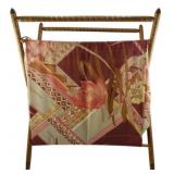 Mid Century Folding Yarn Basket 18"x16"x9"