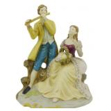 Porcelain Courting Couple Figurine 8"