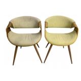 Pair Butterfly Mid Century Chairs