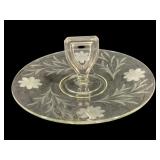 Etched Center Handle Cake Tray - 5.5 x 11