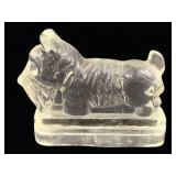 Scottie Dog Glass Statue - 6.5 x 5 x 2.5