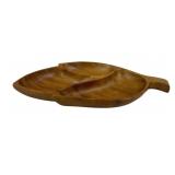 Vintage Wood Divided Serving Tray - 16 x 9
