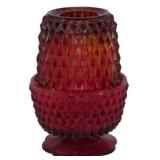 Indiana Glass Amberina Diamond Point Lamp