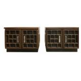 Pair Lane Brutalist Mid-Century Nightstands