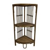 Wicker 3 Tier Corner Stand 32"x12"x16"