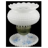 Milk Glass Lamp 8"