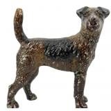 Cast Iron Terrier Dog Figure 8.5"x7.5"x3.5"