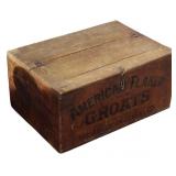 American Flaked Groats Advertising Box