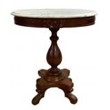 Victorian Marble Top Side Table 25"x17"x23"