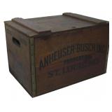 Vtg Anheuser-Busch Inc Wood Crate 11"x18"x12"