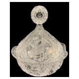 Hofbauer "The Byrdes" Crystal Bowl w/ Lid