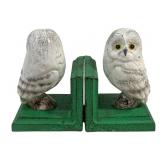 Pair Cast Iron Owl Bookends - 3.5 x 5.5 x 3