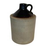 Antique Two-Tone Stoneware Jug 9"x5.5"