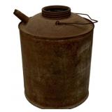 Vtg Metal Oil Can w/ Wire Handle 8.5"x6.5"