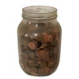 Jar of Pennies 8"