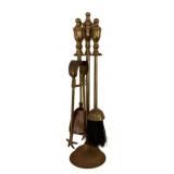 Mini Brass Fireplace Set 19"