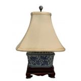 Blue/White Lamp 18"