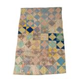 Vtg Handmade Patchwork Baby Quilt 49"x32"