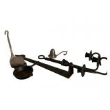 Wrought Iron Candle Holders & Snuffer