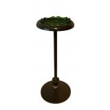 Vintage Ashtray Stand w/Green Glass Ashtray