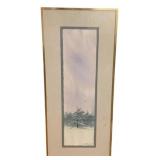 Framed Winter Landscape Print 39"x17"