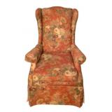 Floral Upholstered Wingback Chair 46"x30"x29"